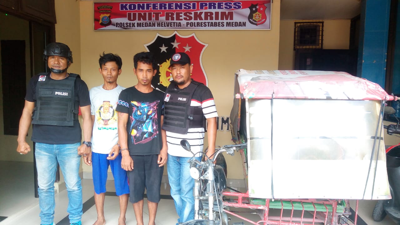 Polsek Helvetia Medan Berhasil Meringkus Penggelapkan Beca Bermotor