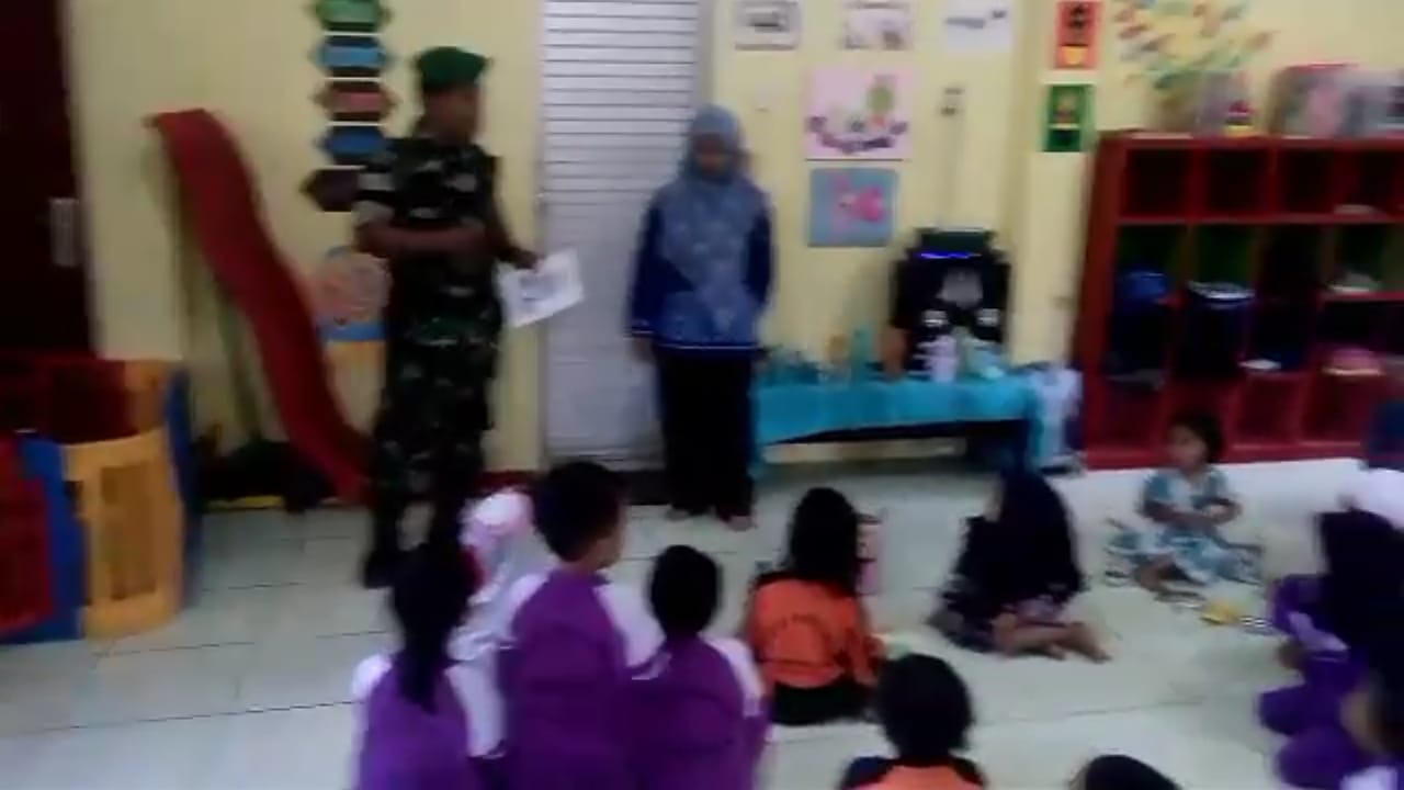 Paud Srikandi Kel. Pulo Brayan Bengkel Baru Dikunjungi Babinsa Koramil 02/MT
