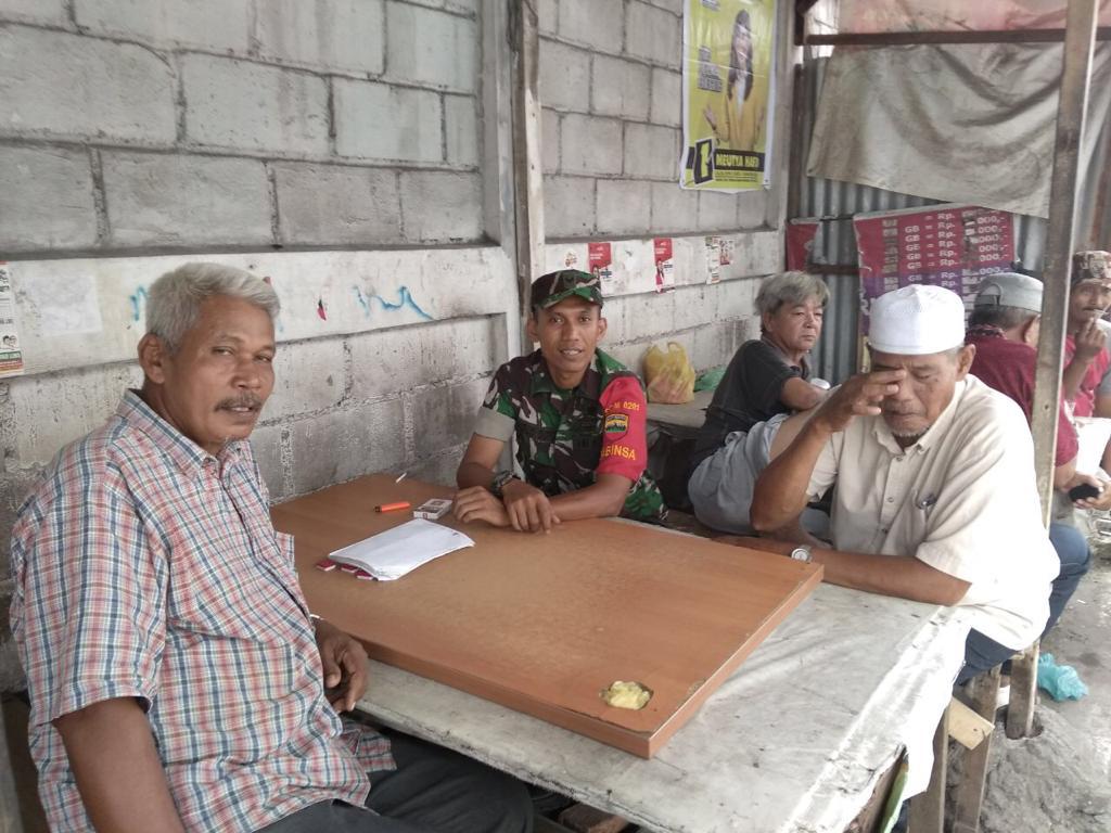 Babinsa Koramil 05/MB Melaksanakan Pembinaan Bersama Komponen Masyarakat