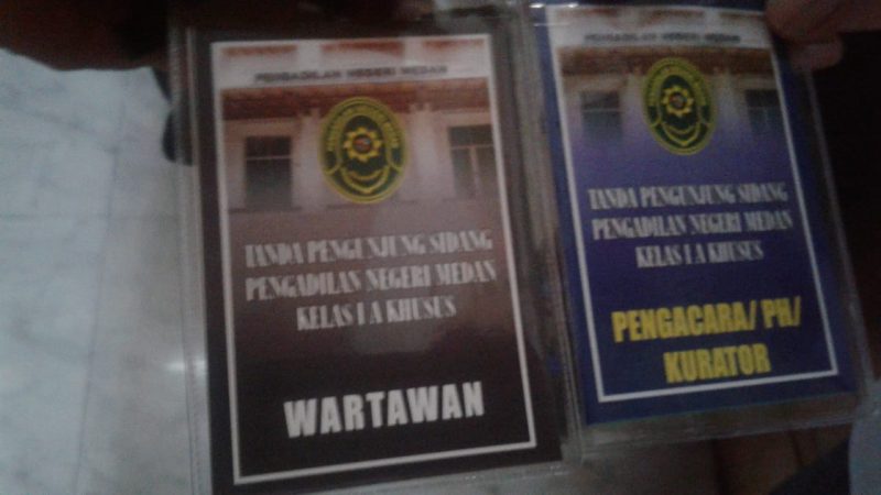 PN Medan Berlakukan Pemakaian Kartu Bagi Pengunjung Sidang