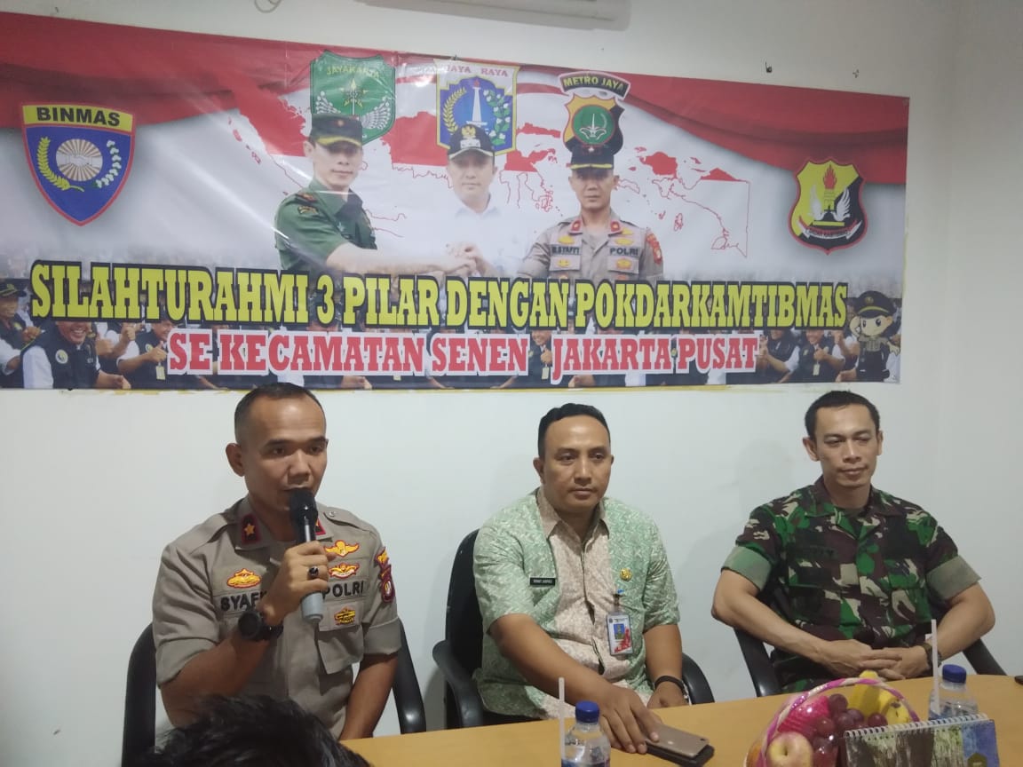 Silahturahmi Kapolsek Senen Bersama Tiga Pilar