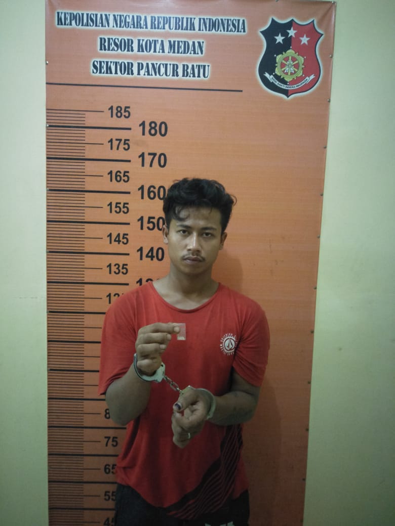 Kantongi Sabu, Si  Gundul di Ringkus Pegasus Pancur Batu