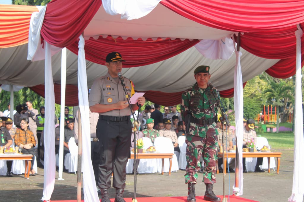 TNI-Polri di Ciamis Apel Gelar Pasukan Dalam Rangka Pengamanan Pemilu