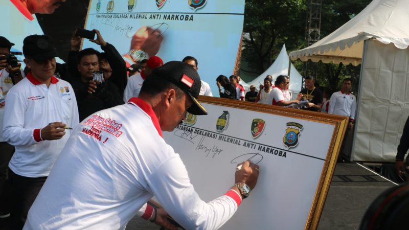 Danlanud  Soewondo Hadiri Deklarasi Milenial  Anti Narkoba