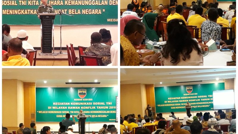 Kodim 0201/BS Buka Kegiatan Komsos TNI di Wilayah Rawan Konflik Tahun 2019 di Wisma Benteng