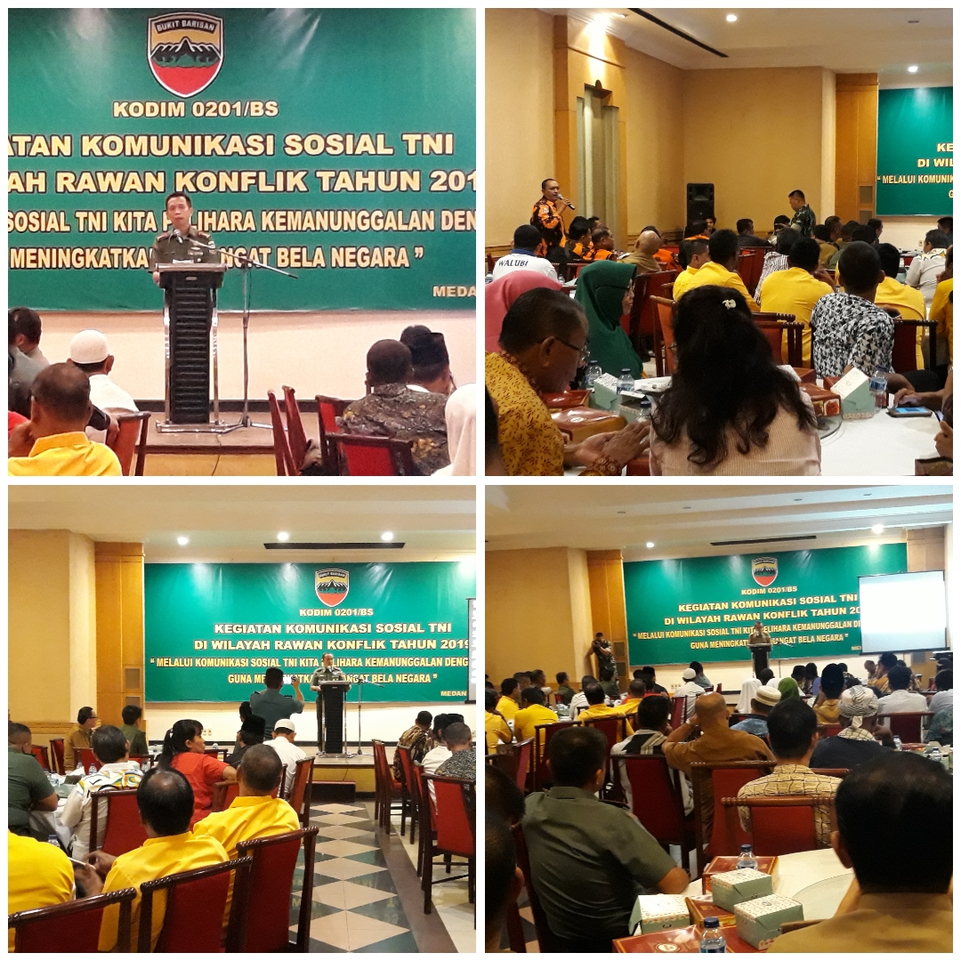 Kodim 0201/BS Buka Kegiatan Komsos TNI di Wilayah Rawan Konflik Tahun 2019 di Wisma Benteng
