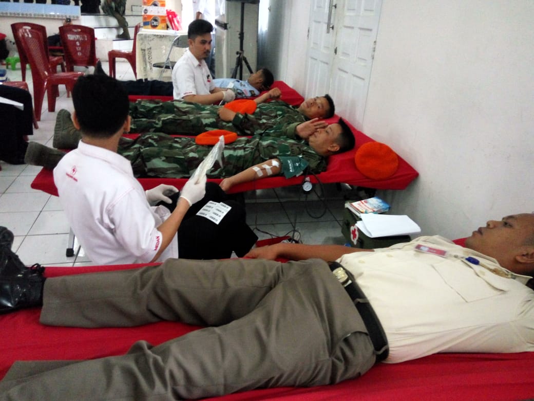 Sambut HUT ke-73, TNI AU wilayah Medan Donorkan darah Untuk Masyarakat melalui PMI Kota Medan