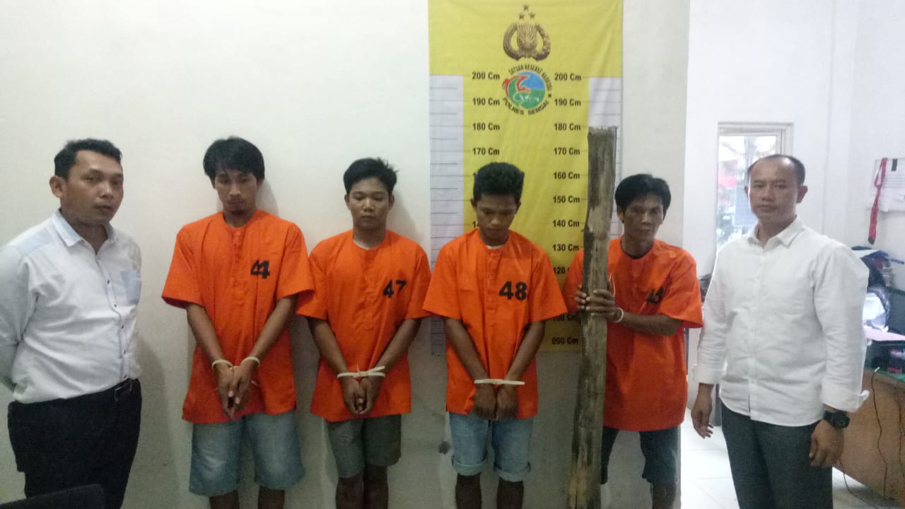 Ringkus Pengedar Narkoba, 4 pelaku dan Barang Bukti Diringkus Polres Sergai