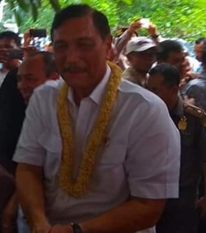 Kedatangan Luhut Binsar Panjaitan Disambut Antusian Warga Aek Nabara