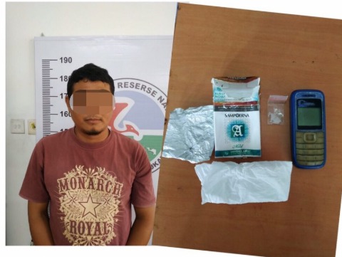 Satresnarkoba Polres Kukar Berhasil Menangkap Satu Pemain Narkoba