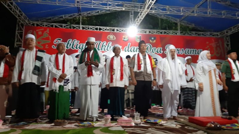 Polres Lampung Timur Gelar Acara Tabligh Akbar dan Do’a Bersama di Mako Polres Lampung Timur