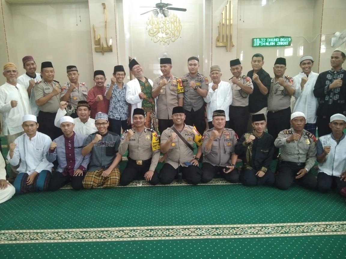 Polsek Senen Jakarta Pusat Buat Acara Pengajian di Masjid JAMI’ AL MURTADHO