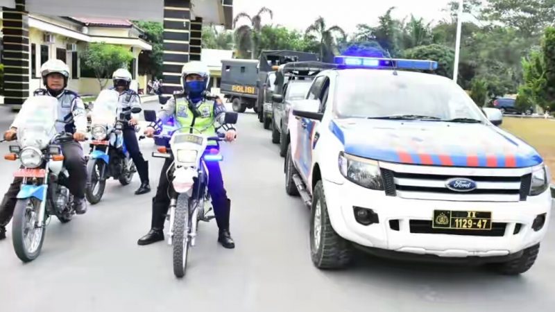 Operasi Cipta Kondisi Jelang Pemilu 2019,Polres Sergai Gelar Patroli Skala Besar
