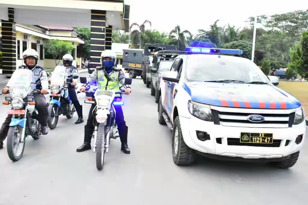 Operasi Cipta Kondisi Jelang Pemilu 2019,Polres Sergai Gelar Patroli Skala Besar
