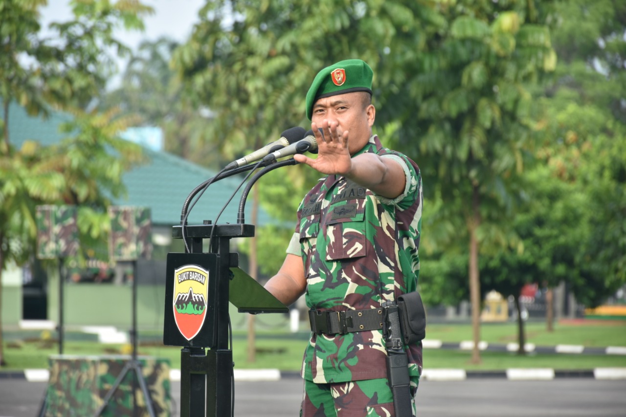 Asops Kasdam I/BB Pimpin apel pengecekan kesiapan Staf Umum dan Balakdam I/BB