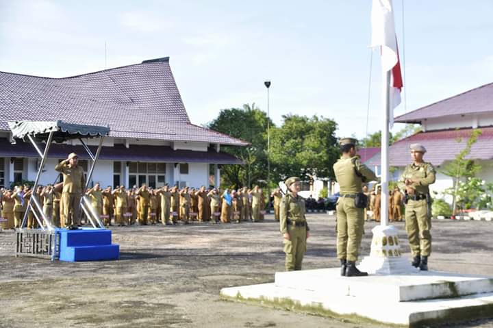 Wakil Bupati Tapteng Pimpin Upacar Sambut Hari Otonomi Daerah Ke XXIII Tahun 2019