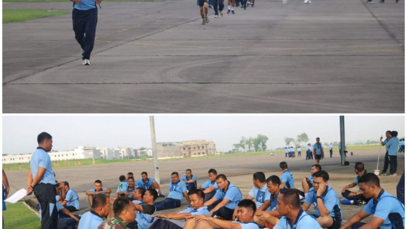 Personel Lanud  Soewondo Laksanakan Tes Samapta Semester I TA. 2019