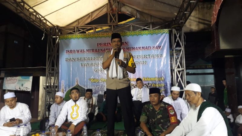 Kapolsek Cengkareng Hadiri Kegiatan Isra Miraj Nabi Muhammad SAW 1440 H