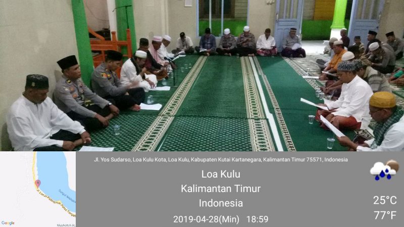Lebih Kurang 80 Orang Hadiri Istiqosah dan Doa Bersama Bertema “Jalin Kerukunan Karena Indonesia indah dan damai” Yang Digelar oleh Polsek Loa Kulu