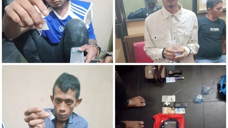 Rumah Janda Dijadikan Lokasi Pemakai Sabu, Satreskrim Polrestabes Medan Ringkus 5 TSK