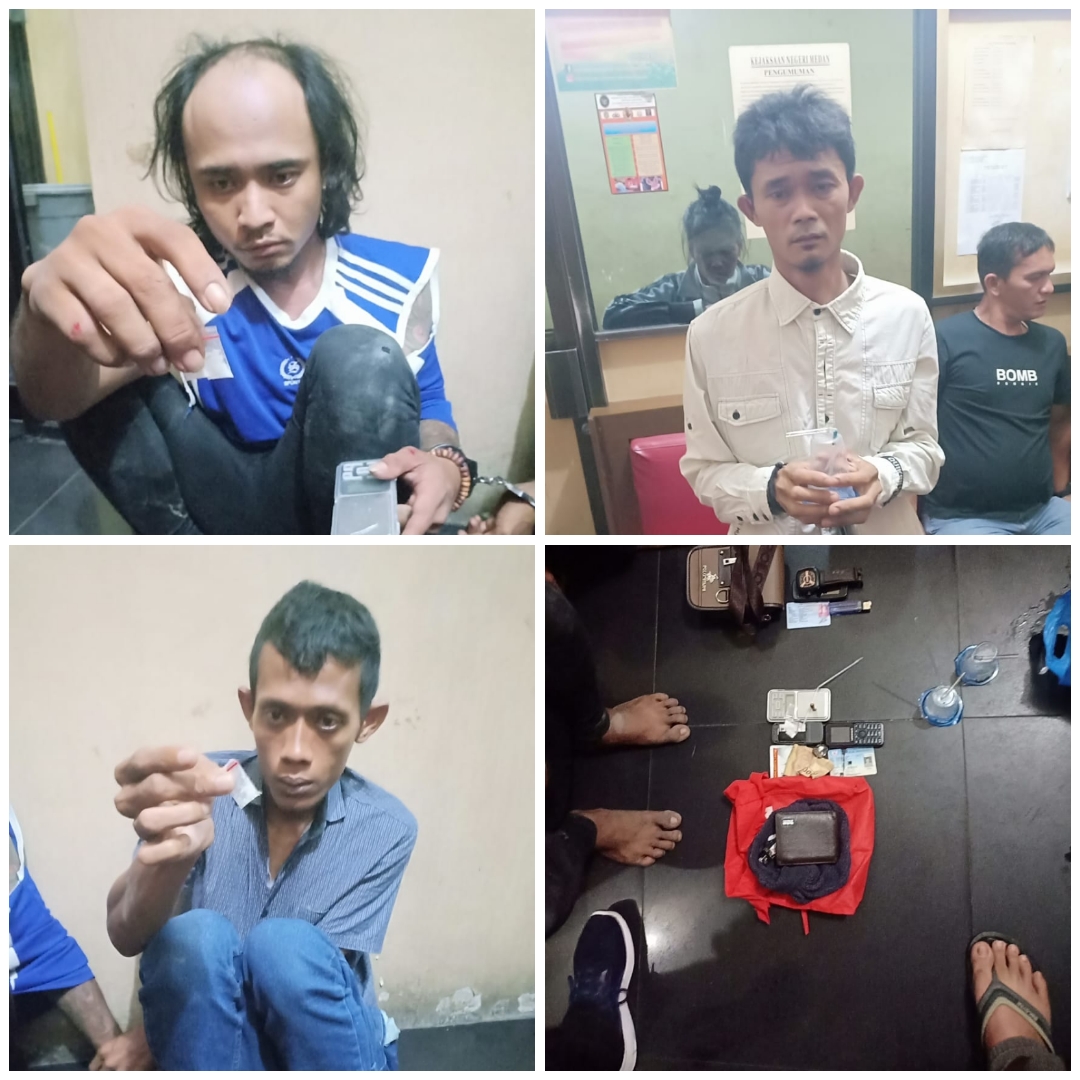 Rumah Janda Dijadikan Lokasi Pemakai Sabu, Satreskrim Polrestabes Medan Ringkus 5 TSK