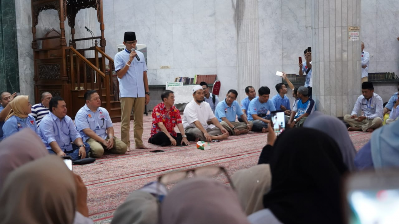 Sandiaga Uno Pastikan Sampai Saat Ini Sejumlah Partai Politik Dalam Koalisi Indonesia Adil Makmur Masih Solid dan Tidak Terpecah