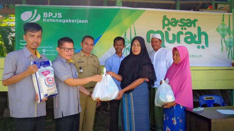 BPJS Ketenagakerjaan Bireuen salurkan Sembako Murah Untuk Masyarakat