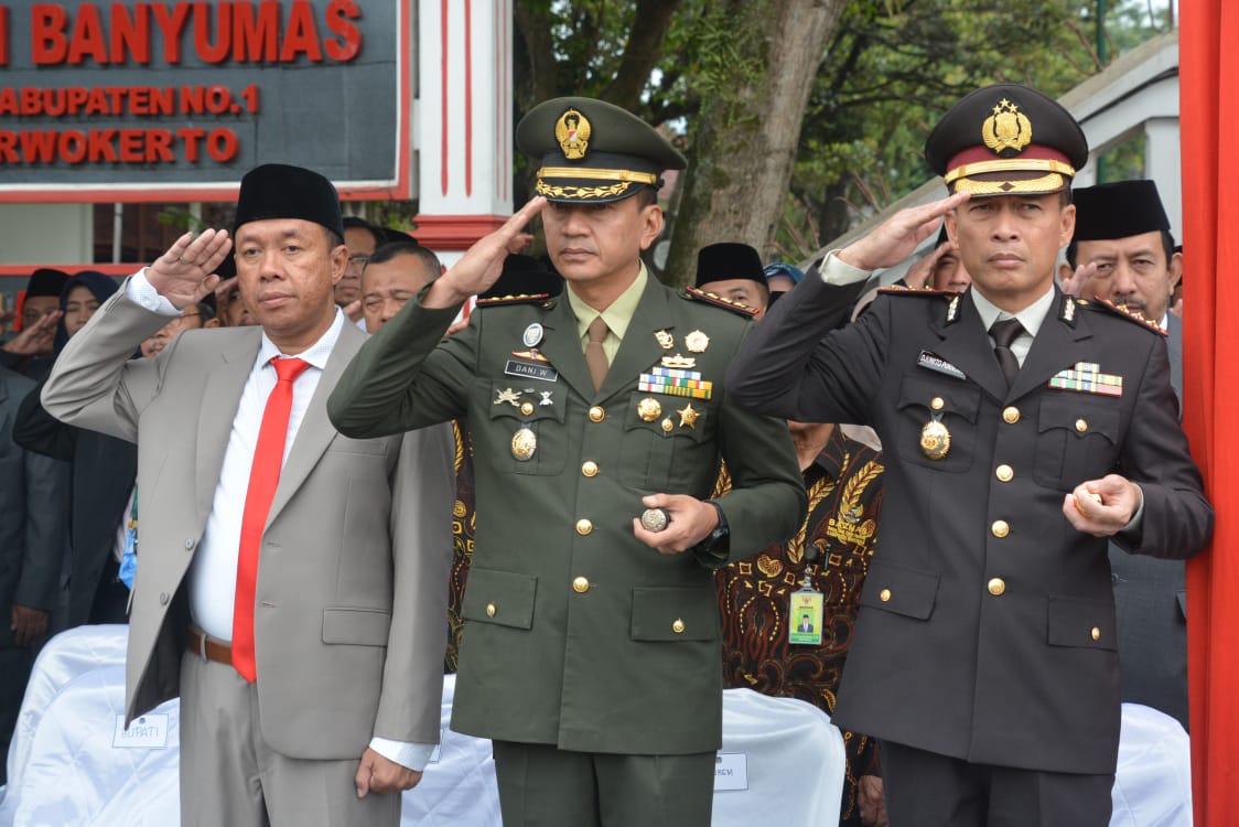 Danrem 071/Wijayakusuma Hadiri Upacara Peringatan Lahirnya Pancasila di Pemkab Banyumas
