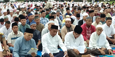 Idul Fitri 1440 H, Bupati dan Wabup Sergai Sholat Id Bersama Masyarakat