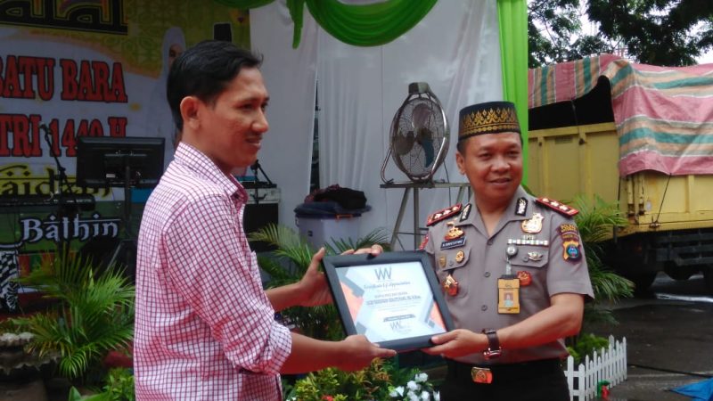 Gelar Halal Bihalal, Kapolres Batubara Dianugrahi Piagam Penghargaan