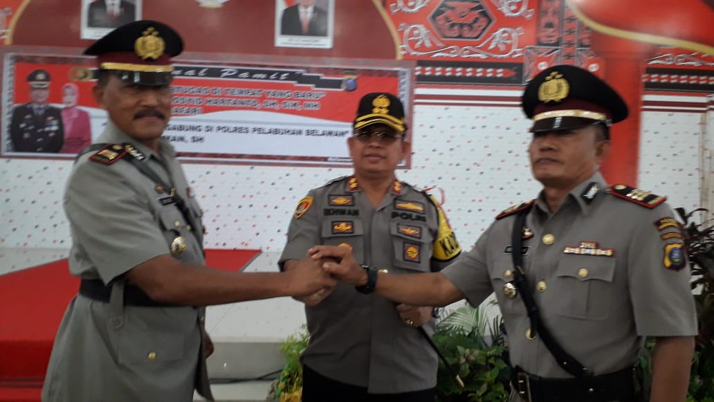 Sertijab Kapolsek Medan Labuhan, AKP Edy Safari : Tak segan berikan tindakan tegas terukur bagi pelaku kriminalitas