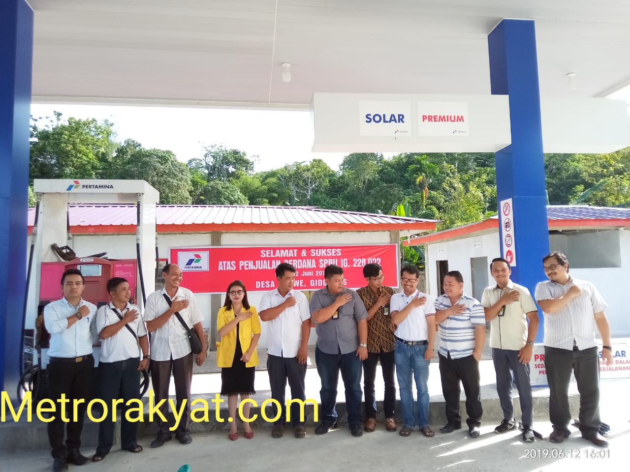 SPBU KOMPAK 16.228.022 DESA SOEWE, KEC.GIDO LAUCHING PENJUALAN PERDANA