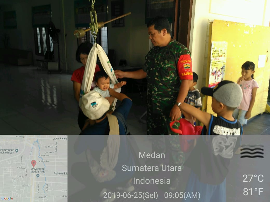 Sukseskan Program KB,Babinsa Koramil 01/MB Ingatkan Pola Hidup Sehat Balita