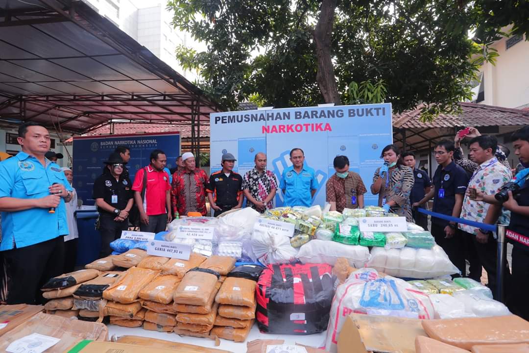 Pemusnahan Ratusan Kilogram Narkoba   1,7 Juta Anak Bangsa Terselamatkan Dari Penyalahgunaannya