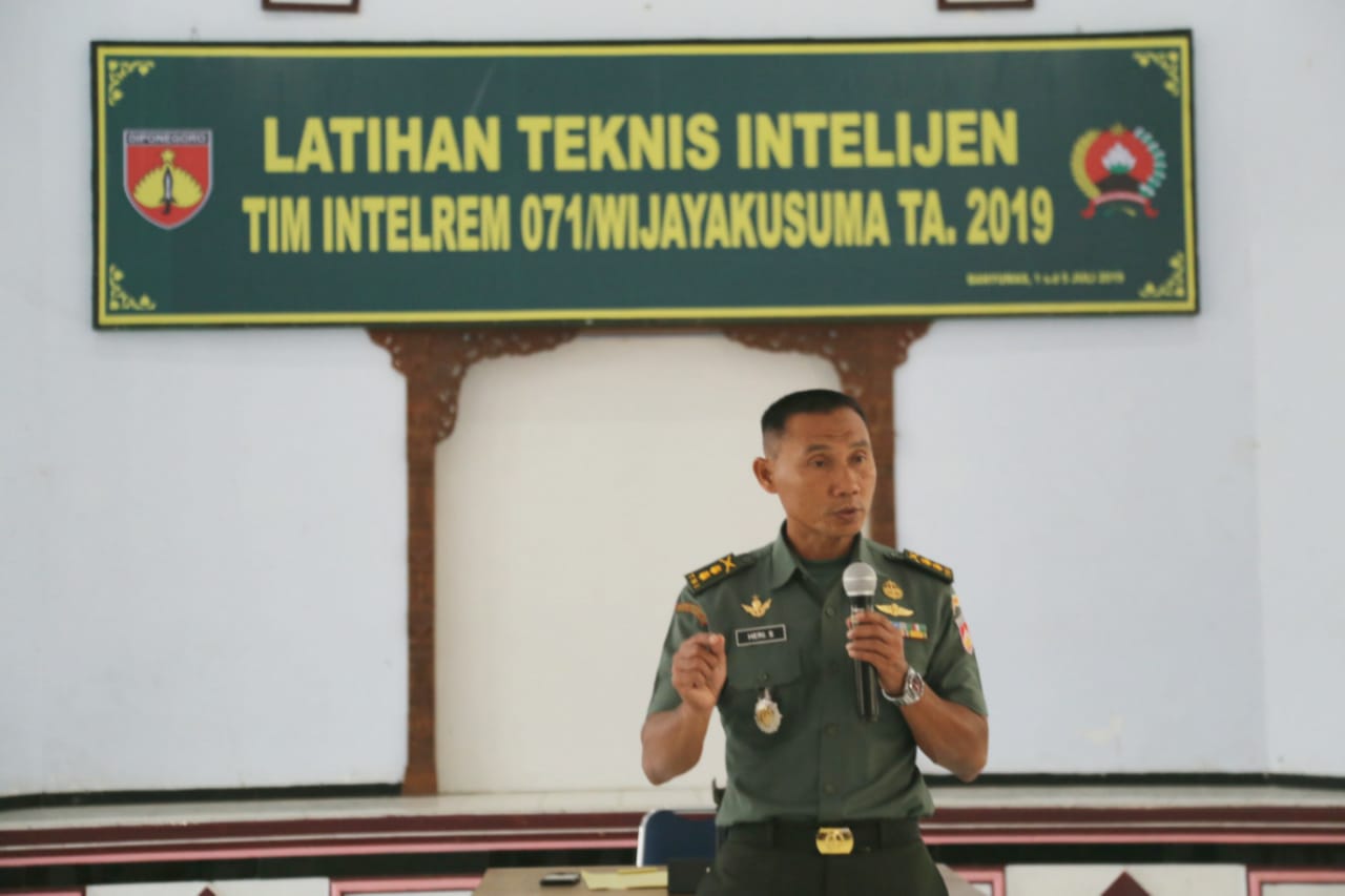 Pertajam Kemampuan Intelijen, Korem 071/Wijayakusuma Gelar Latihan Tehnis Intelijen