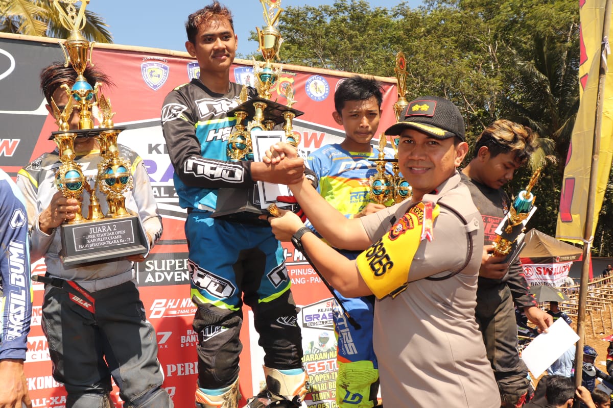 Kapolres Ciamis Buka Kejuaraan Nasional Grasstrack GTD Cup Open tahun 2019 Regional 2 Jawa Putaran 2 Jawa Barat Dalam Rangka Hari Bhayangkara ke-73 Tahun 2019