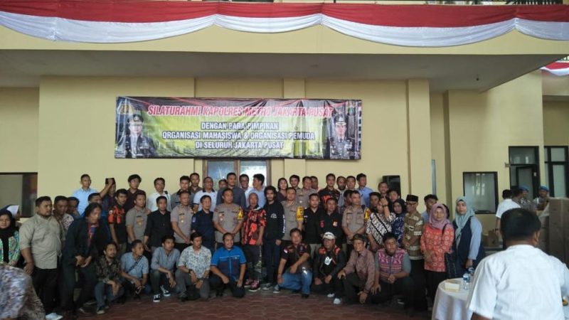 Kapolres Metro Jakarta Pusat dan Pimpinan Ormas Serta Organisasi Pemuda Bersilaturrahmi