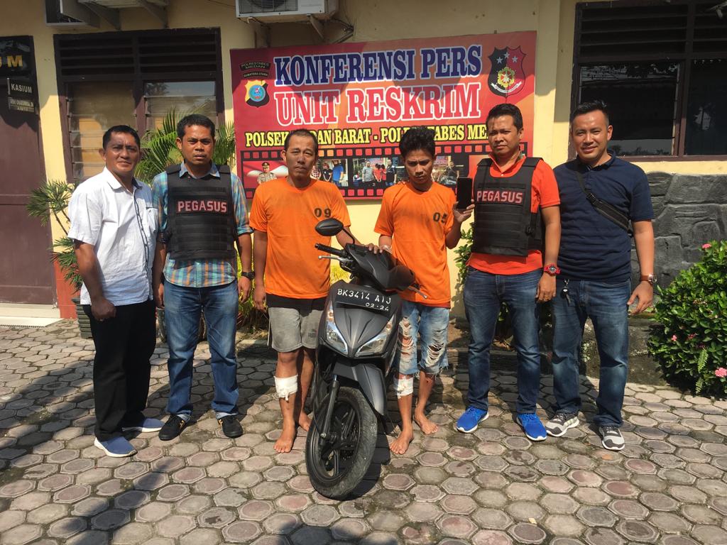 Ini Akibatnya Duo Jambret Bila Berani Beraksi di Wilkum Polsek Medan Barat