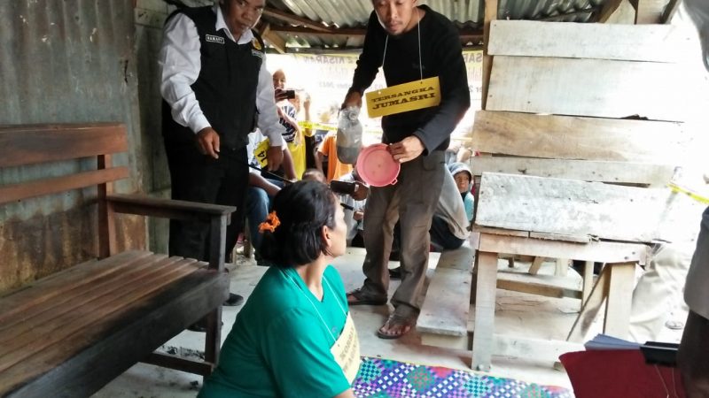 Polres Asahan Gelar Reka Ulang Kasus Pembunuhan Anak Bakar Ibu Tiri