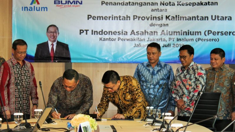 Dorong Pertumbuhan Ekonomi Daerah, INALUM dan Kalimantan Utara Jalin Kesepakatan Bangun Klaster Industri Aluminium