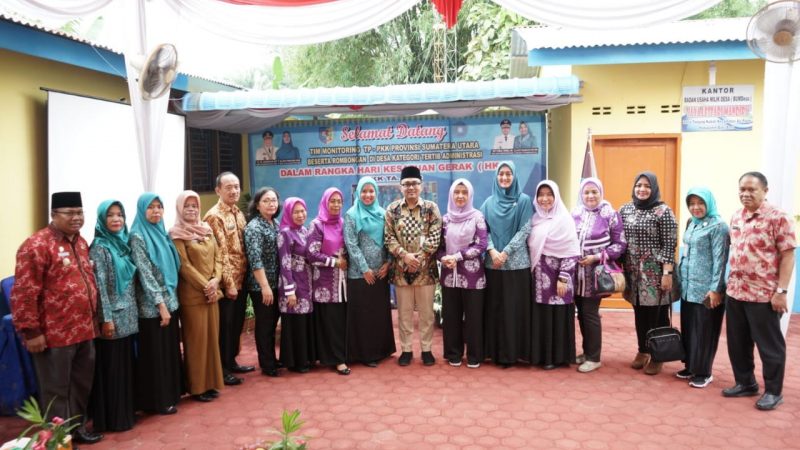 Kunjungan Tim Monitoring TP. PKK Provinsi Sumut Pada Desa Percontohan Tahun 2019 Di Desa Tanjung Kubah