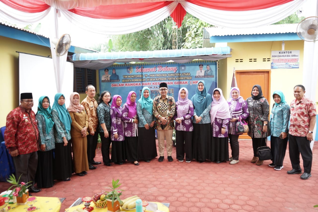 Kunjungan Tim Monitoring TP. PKK Provinsi Sumut Pada Desa Percontohan Tahun 2019 Di Desa Tanjung Kubah
