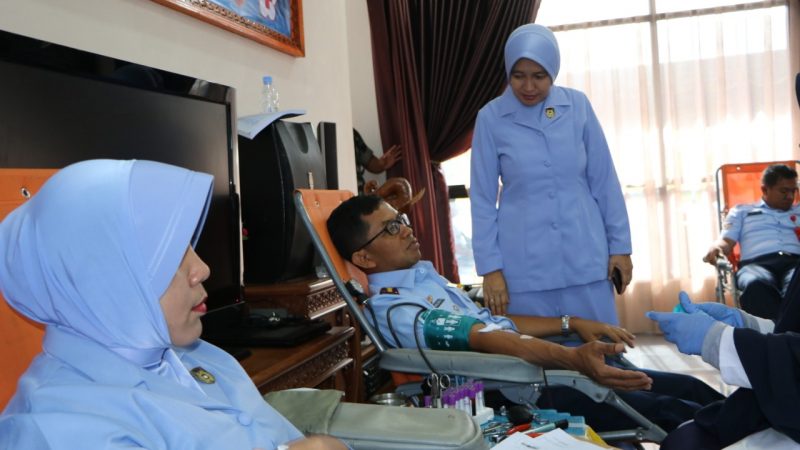 Puluhan Kantong Darah Terkumpul untuk di Sumbangkan Lanud SIM Dalam Rangka Hari Bakti TNI AU ke-72