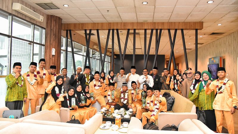 Kafilah Sumut Diarak dan Diberi Tali Asih Rp550 Juta dari Pemprov