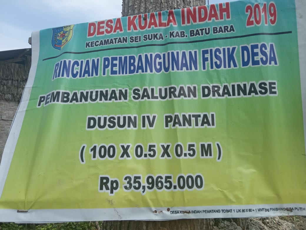 Drainase Kuala Indah Bagai Ular Kenak Libas,  Ulah Pj Kades Tak Libatkan Tokoh