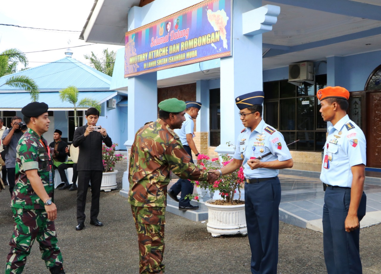 Danlanud  SIM Terima Kunjungan Military Attache Tour Negara Sahabat