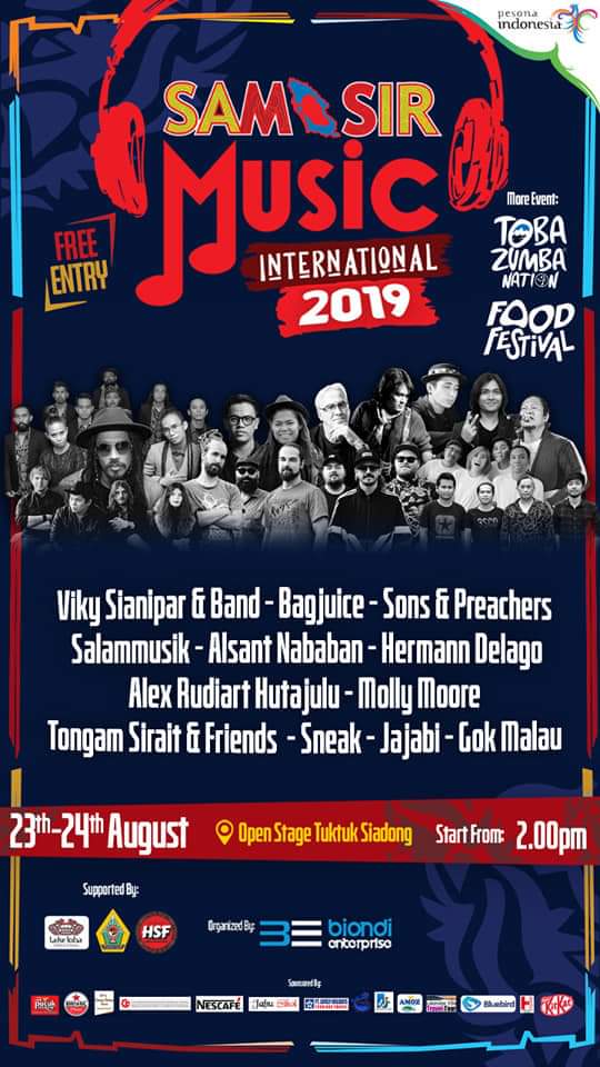 Samosir Musik International 2019 Akan di Gelar Pada 23 – 24 Agustus 2019