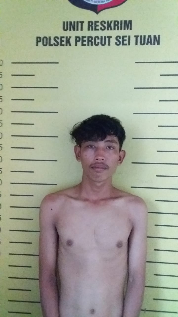 Pencuri Hp di Bal-bal Warga lalu di Serahkan ke Polsek Percut Sei Tuan