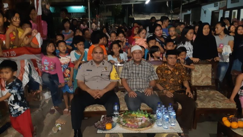 Bhabinkamtibmas Kelurahan Kampung Bali, Polsek Metro Tanah Abang, Menghadiri Undangan Gegiatan Acara Malam Puncak HUT RI ke 74 di Kelurahan Kampung Bali