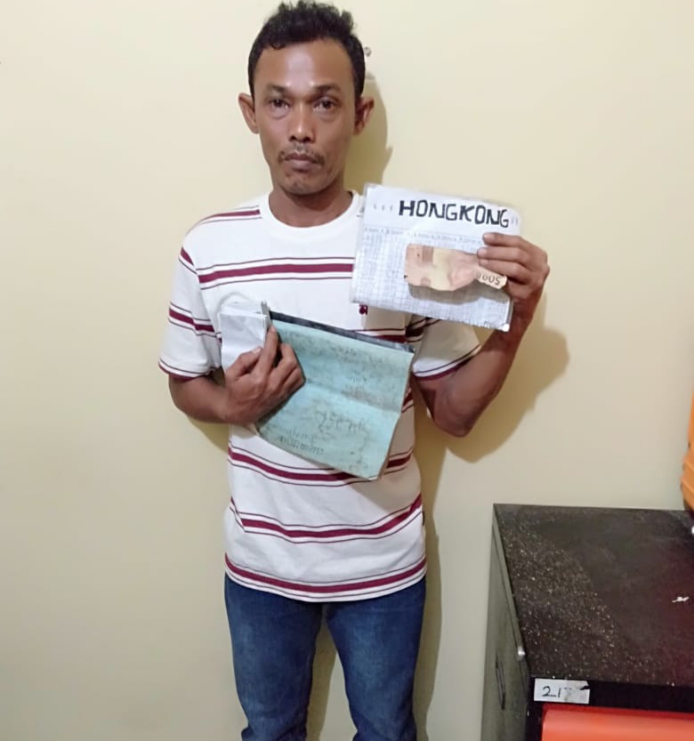 Polsek Sei Kepayang Tangkap Pelaku Judi Hongkong
